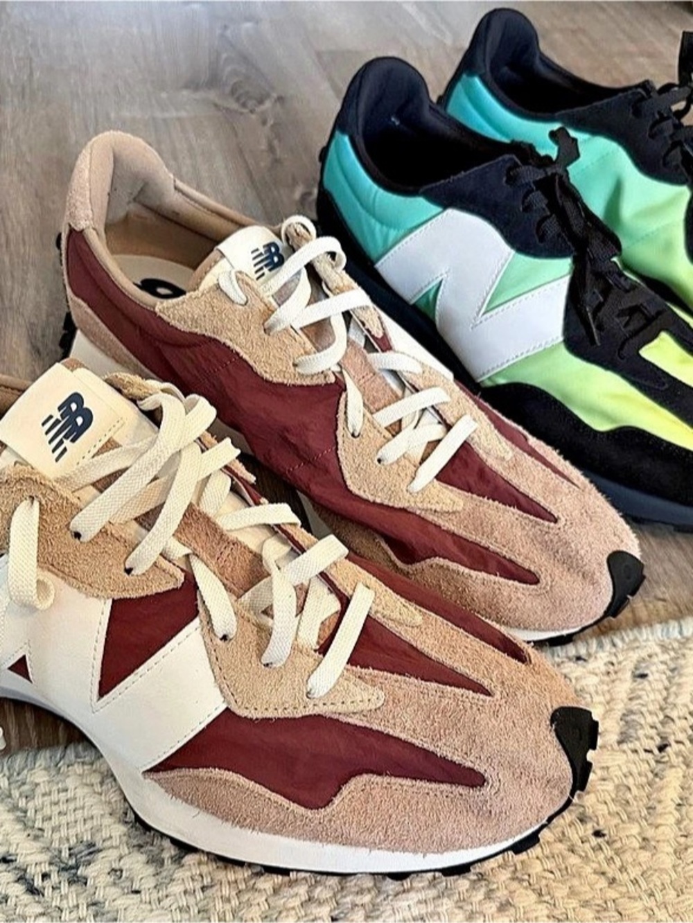 Lot Bundle 2 Pair New Balance 327 Men’s 16 Raw Suede Ombre Retro Running Sneaker